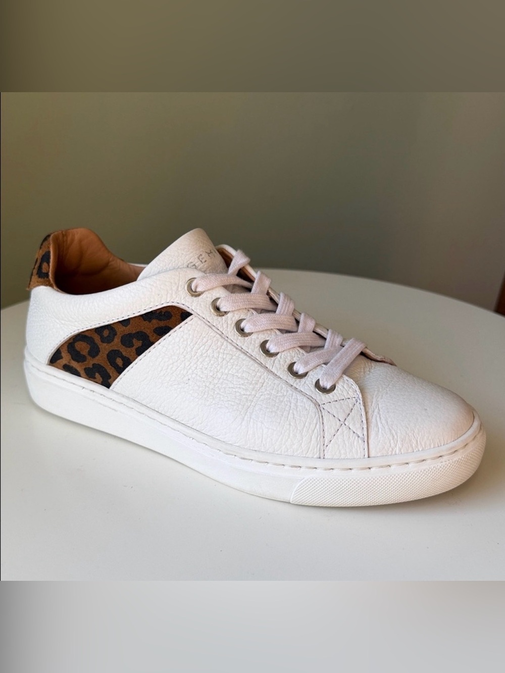 M. Gemi The Palestra Due leather/leopard low-top lace-up Sneaker Italian EU 36.5